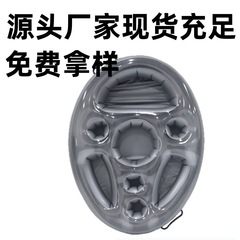 国境を越えた新しい水インフレータブルおもちゃ PVC インフレータブルプールフローティングトレイ - 多孔質フルーツトレイドリンクカップホルダー