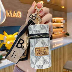 Live stream wholesale portable cylindrical lipstick keychain, elderly money clip, decorative pendant, ornament storage bag