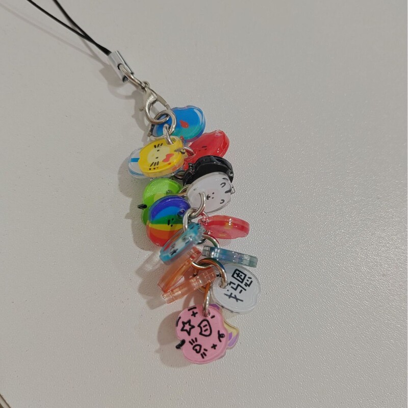 ドーパミンアップルアクリル新しいかわいいボタンカラー特殊形状 DIY ペンダント携帯電話チェーンアクセサリー友人へのギフト|undefined