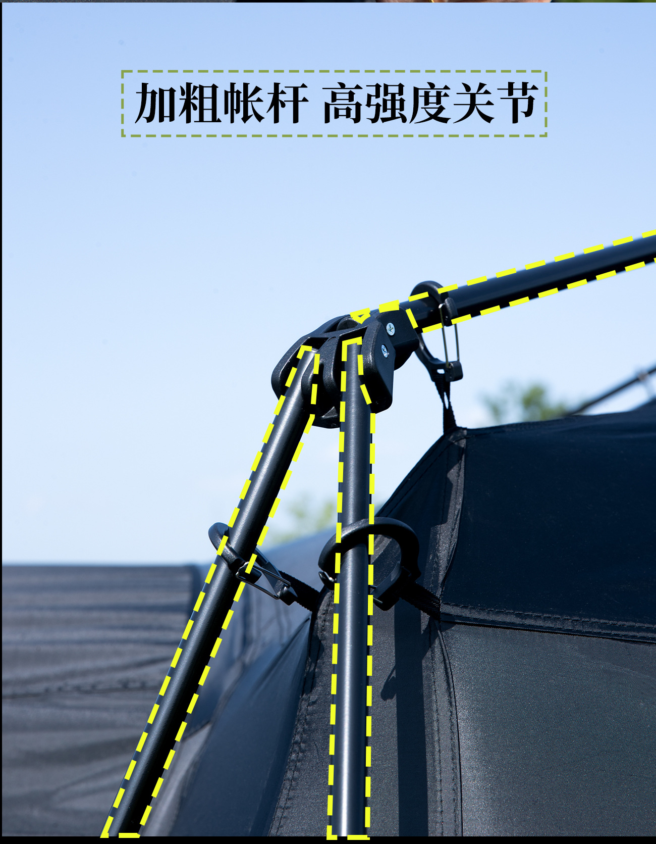 Mountain Guest Night Sky Canopy Outdoor Camping DIY Expandable Canopy Tent Oxford Cloth with Silver Coating