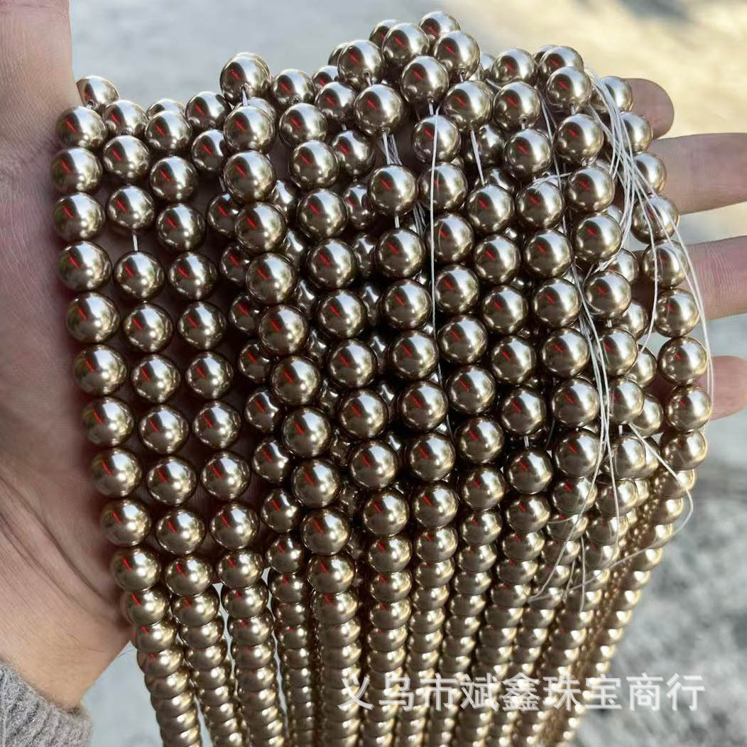 斌鑫ジュエリー7a高品質施家瑠璃真珠散珠直孔貝殻真珠diyアクセサリー部品バッチ