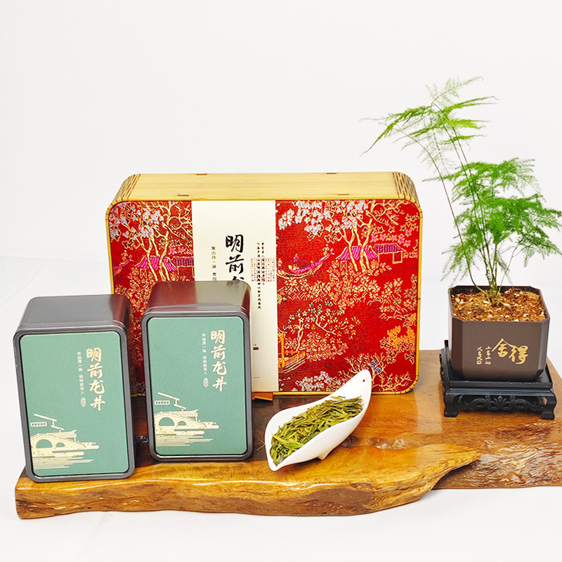 2026 New Tea High Mountain Mingqian Longjing Green Tea Gift Box Traditional Handmade Original Flavor High-End Gift Pack 2026 New Tea High Mountain Mingqian Longjing Green Tea Gift Box Traditional Handmade Original Flavor High-End Gift Pack