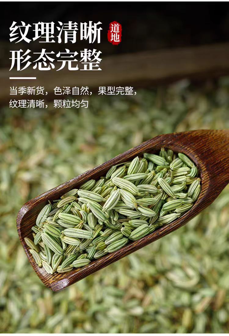Fennel Seed (Foeniculum vulgare) — Gansu-Grown Food Herb & Culinary Spice, 500g specifications