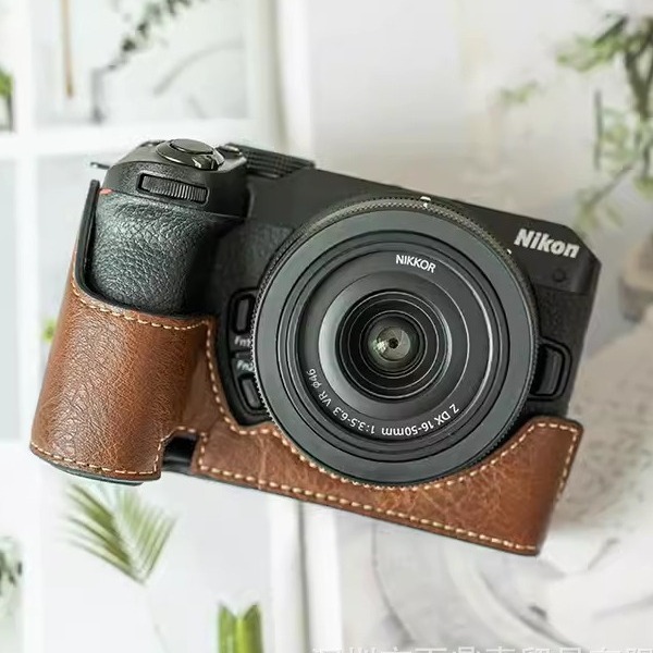 니콘 Z50 Z30 가죽 케이스 베이스 Z50 마이크로 단일 카메라 가방 Z30 휴대용 보호 케이스 어깨 가방