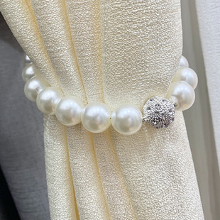 Curtain Buckle Straps, Modern Light Luxury Ties, Magnetic Hooks, No Punching Hooks, Pearl Ropes and Hanging Balls