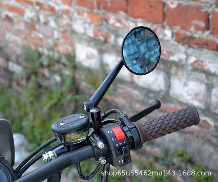 Motorcycle Rearview Mirror Modified Reversing Mirror Retro Rearview Mirror Round Cnc Straight Rod Reversing Mirror Universal Reflector