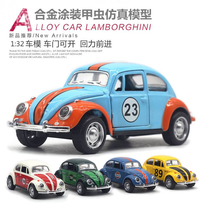 1:32 Alloy Beetle Painted Racing Classical Car Model Pull Back Door Car Model Amazon Hot Sale 1:32 Alloy Beetle Painted Racing Classical Car Model Pull Back Door Car Model Amazon Hot Sale