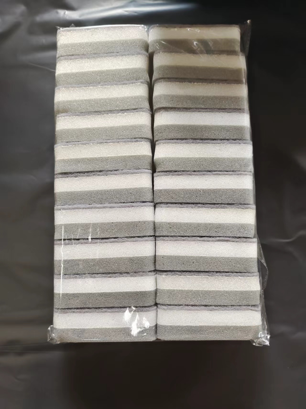 De tres capas redondeado estropajo esponja fábrica en stock cocina limpieza estropajo esponja cocina suministros