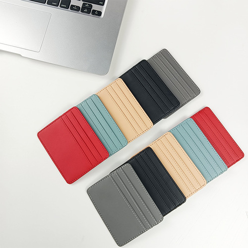 Cross-border card holder with large capacity card slots small card holder with multiple card slots for women small leather pu card holder card holder wholesale