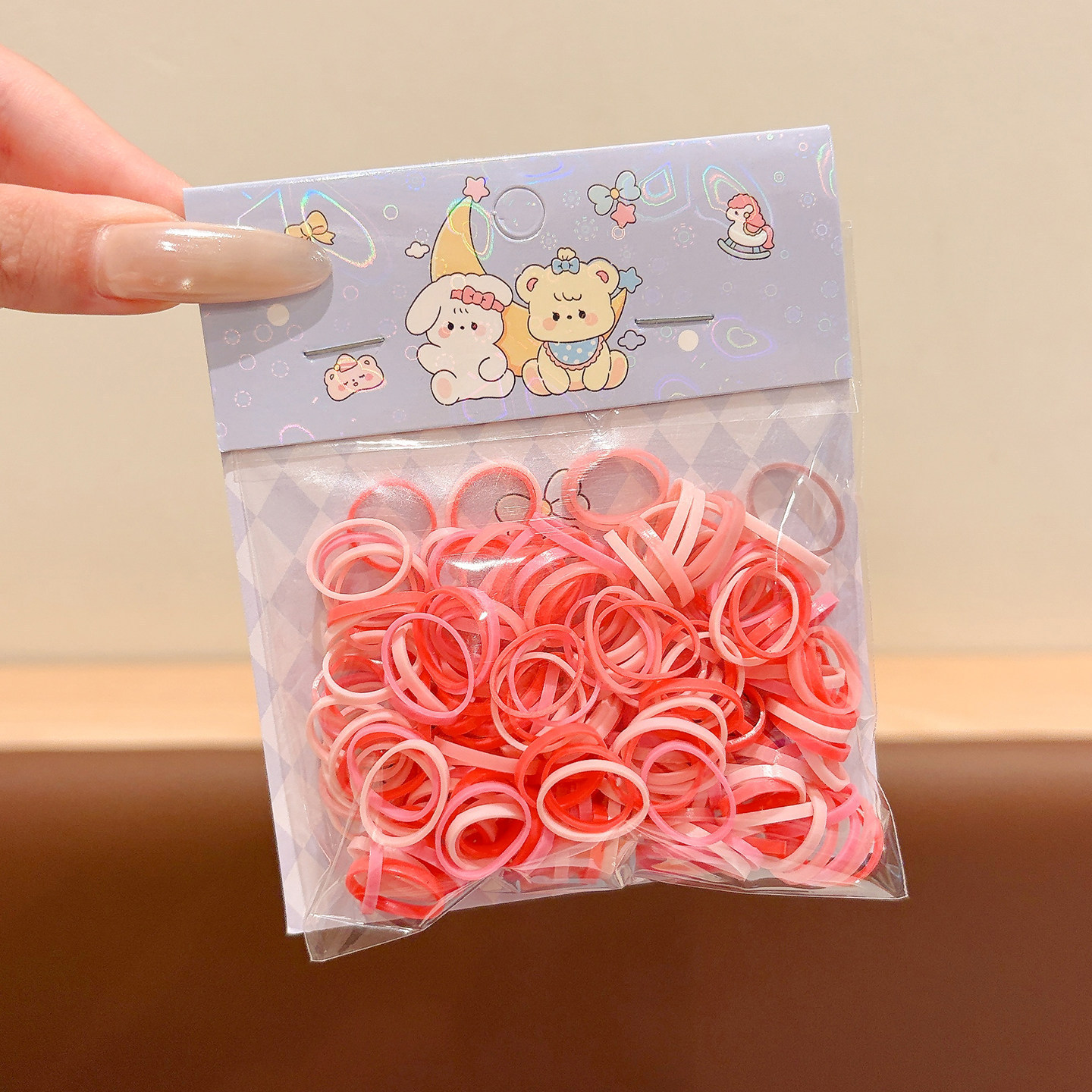 5# pink hair rope (about 200 pieces) diameter about 1.5cm wide about 0.2cm