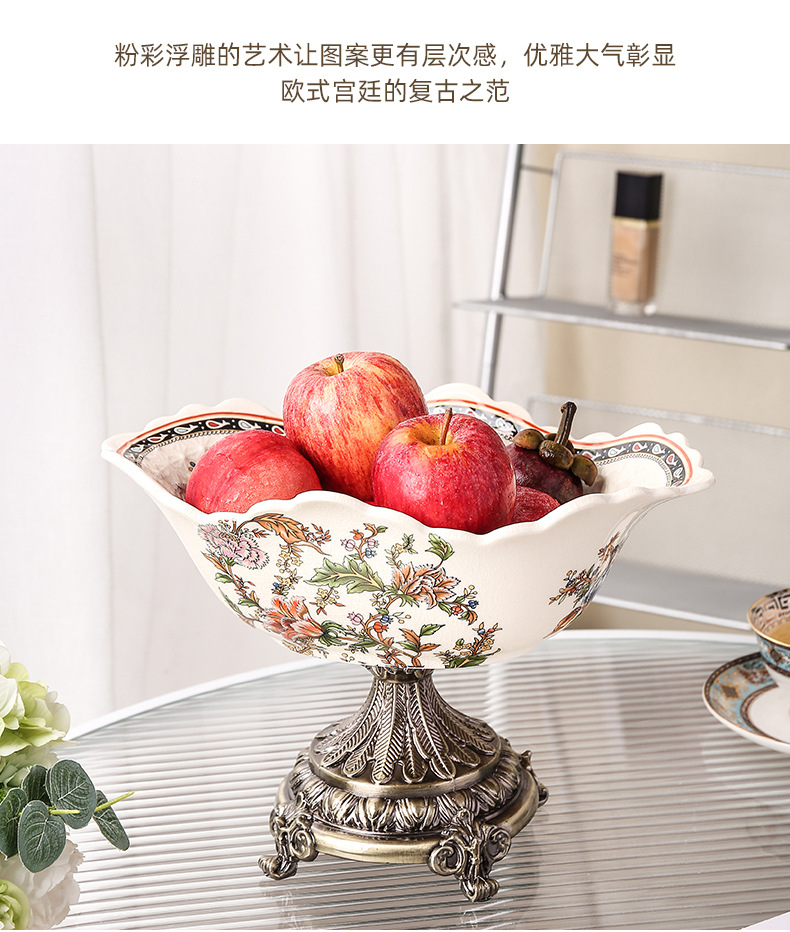 美式粉彩高脚果盘_06