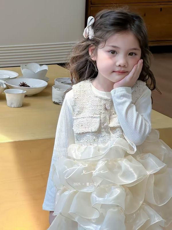 女童连衣裙2025秋季新款洋气红色生日宴抓周公主裙周岁女宝宝裙子|undefined