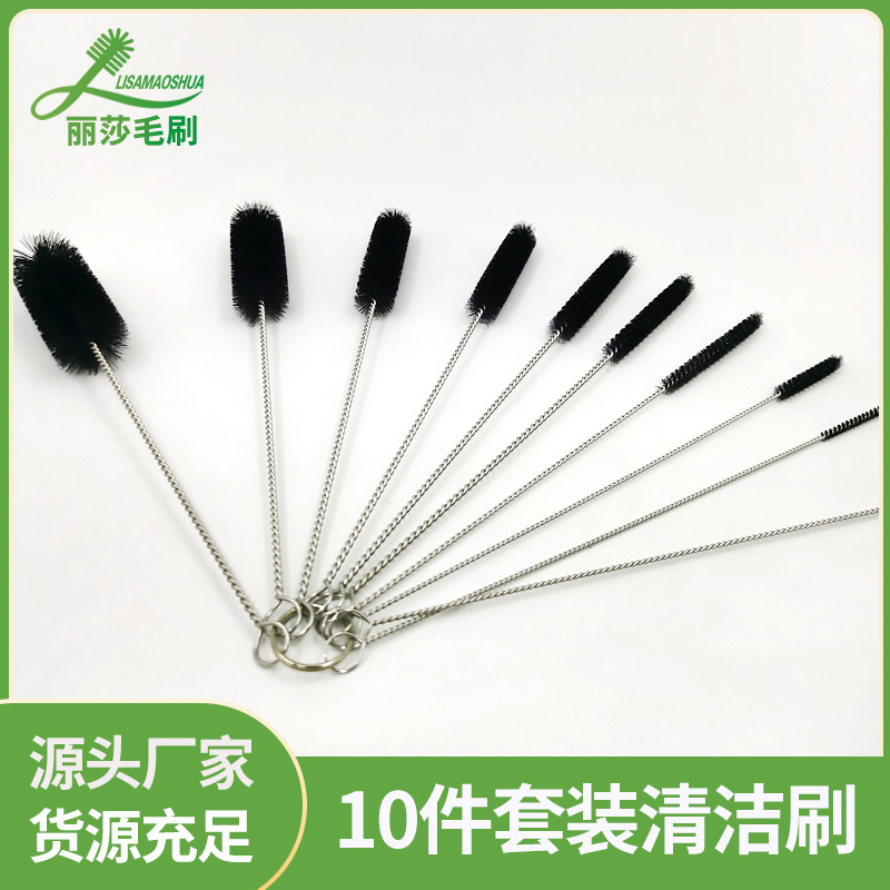 Cepillo de limpieza traje aguja boquilla cepillo equipo de tatuaje cepillo de pulverización traje de cepillo de diez piezas traje de cepillo de pistola