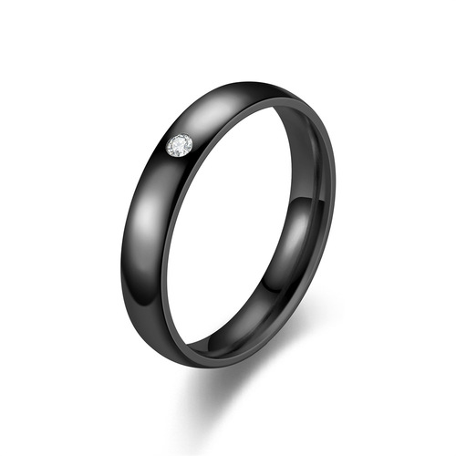 4MM diamond-encrusted spherical smooth surface engravable ring. Simple design couple ring. Manufacturer of large wholesale quantity and preferential treatment.