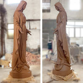 厂家定制铜雕外贸出口品质欧式圣母玛利亚雕像礼堂教堂装饰工艺品