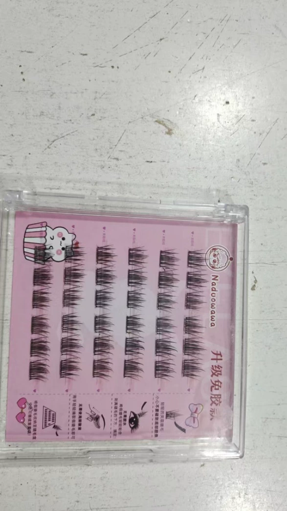 Self‑adhesive glue‑free false eyelashes, multiple decorative styles, 6–20 rows