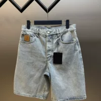 Дом осла High Edition L Home 25SS новая вышитая кожаная этикетка джинсовые винтажные шорты для мужчин и женщин свободная дикая тенденция