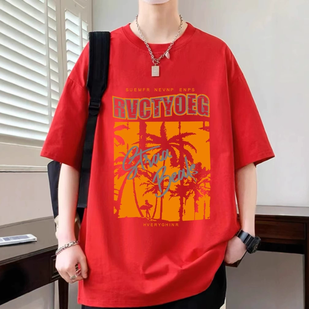 Ретро майка с коротким рукавом, для подростков, oversize, американский стиль