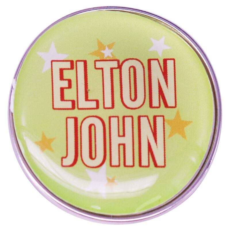 Elton John Button Pin Vintage Logo Badge Personalized Backpack Decoration Collar Pin Elton John Button Pin Vintage Logo Badge Personalized Backpack Decoration Collar Pin