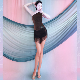 Latin Dance Clothing Kidsren's Dance Skirt 2025 Spring and Summer New Practice Clothing Backless Tassel Competition Performance Practice Clothing