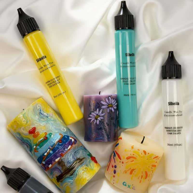 Candle Paint Brush Creative Coloring DIY Candle Decoration Smoke free and Odorless 3D Stereoscopic C