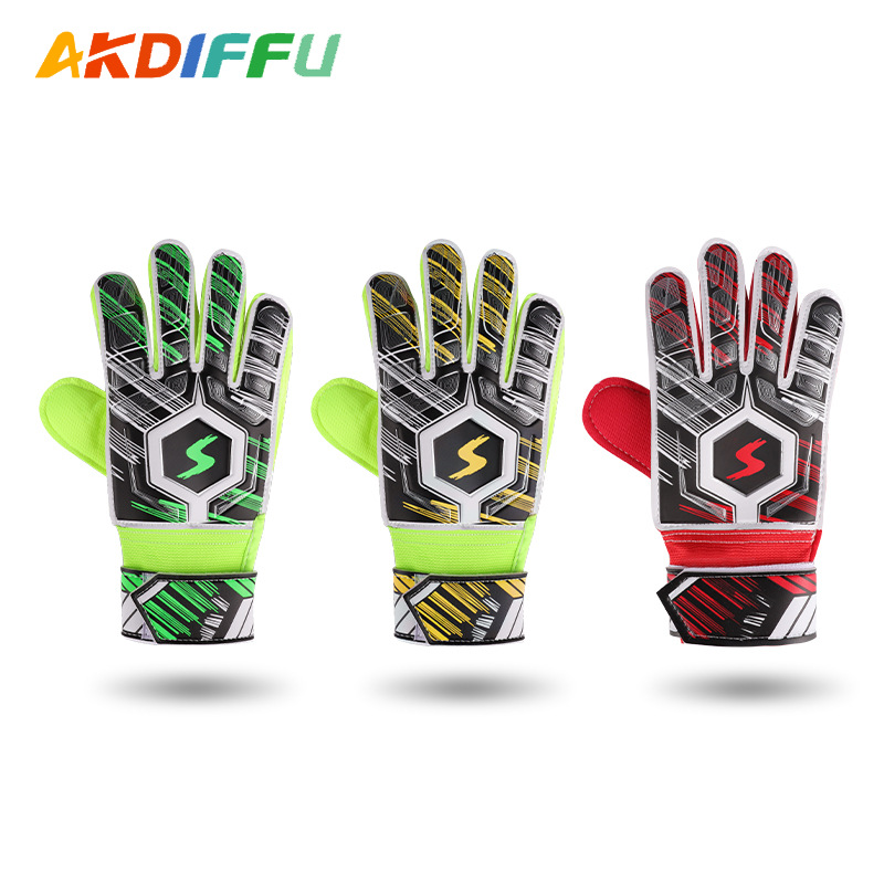 Fábrica al por mayor niños adultos fútbol portero guantes de látex anti-colisión dedo guardia portero guantes mano guardia