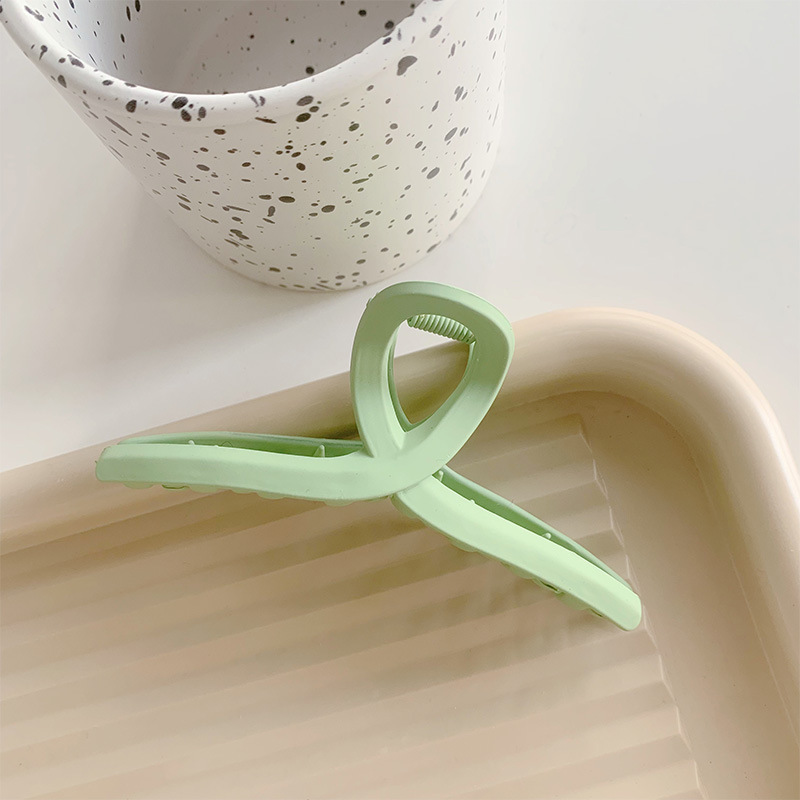 Pinza para el cabello de placa de color coreano ins Maillard, pinza para el cabello de color té con leche de otoño e invierno, pinza para el cabello grande de textura simple