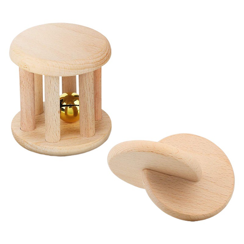 De los niños dibujos animados lindo agarrar y morder juguetes de madera los molares suave batido coche juguete