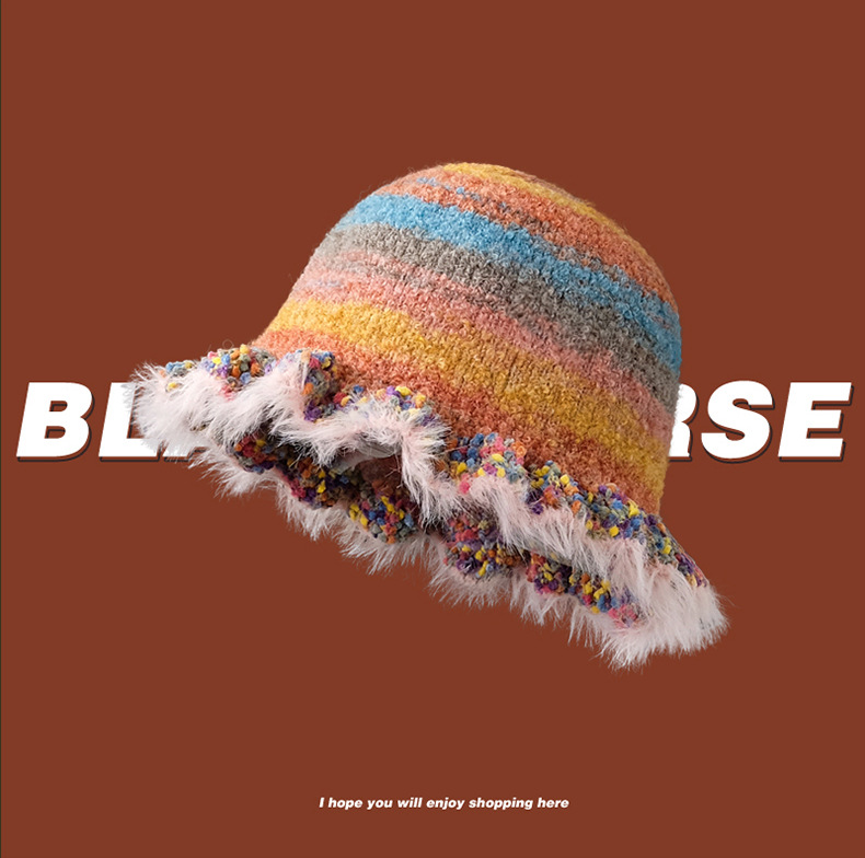 Cappello da pescatore nuovo per autunno e inverno, carino, colore misto, in maglia di lana calda e intrecciata_voghion.com