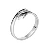 素十八 Tide, fashionable ring, silver 925 sample, simple and elegant design, Korean style