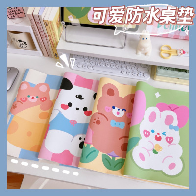 学生书桌垫儿童卡通皮革桌垫写字台防滑pvc垫子学习桌垫防水防滑|ru