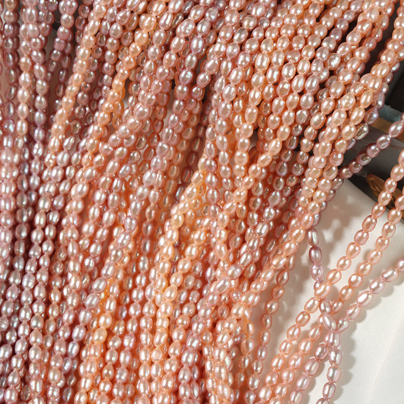 3-3.5mm natural colour freshwater Pearl millet Partially Prepared Products Bare beads diy Jewelry Bead Material Science wholesale