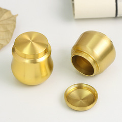 黃銅香粉罐香粉瓶家居存放收納檀香沉香密封茶葉罐儲物罐香道工具