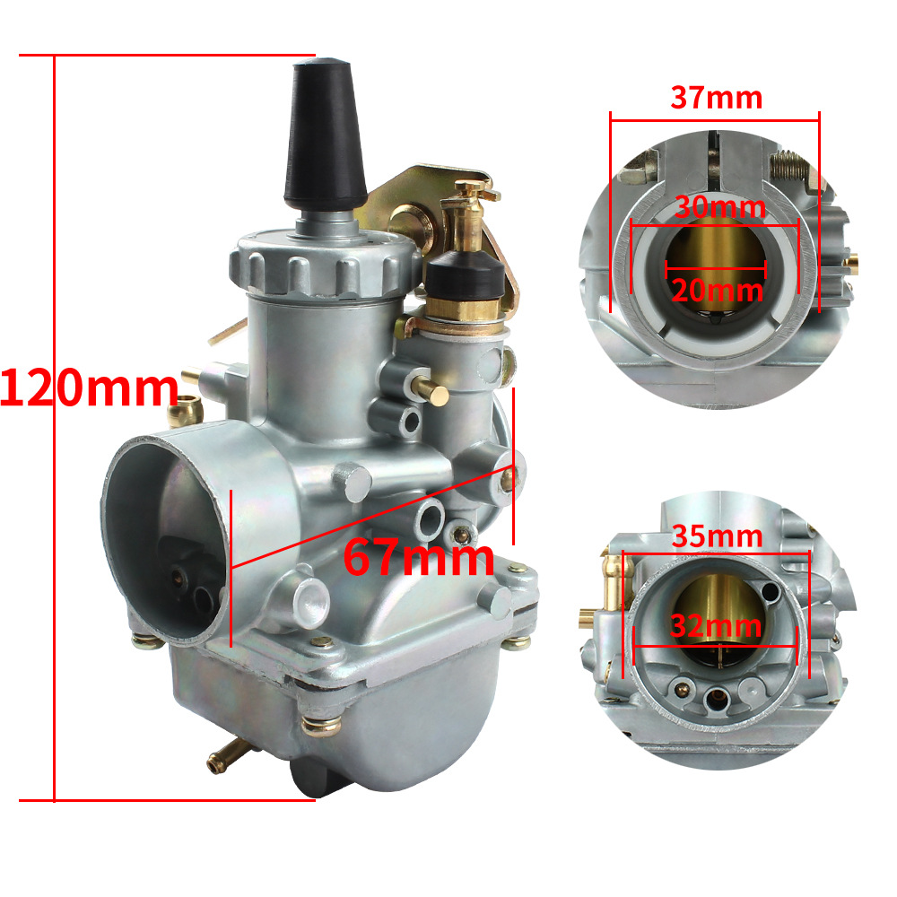 Motorcycle carburetor VM20 Mikuni 50/150cc engine Gy6 two stroke off-road vehicle accessories
