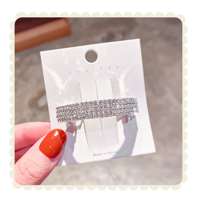 Korean Curved Rhinestone Hairpin display picture 5