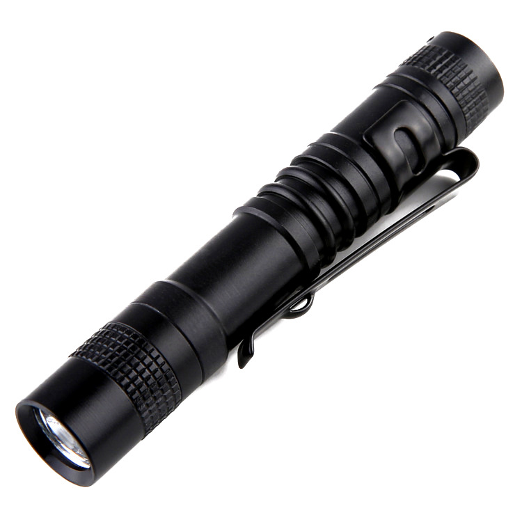 Cross-border aluminum alloy penlight, AAA battery-powered tactical pocket light, mini portable household LED flashlight