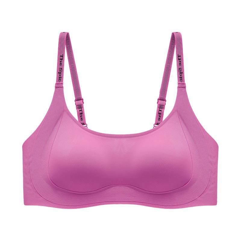 Levante ropa interior de soporte suave damas sin marcas sin anillo de acero sujetador recopilado contra la caída del pecho delgado sujetador