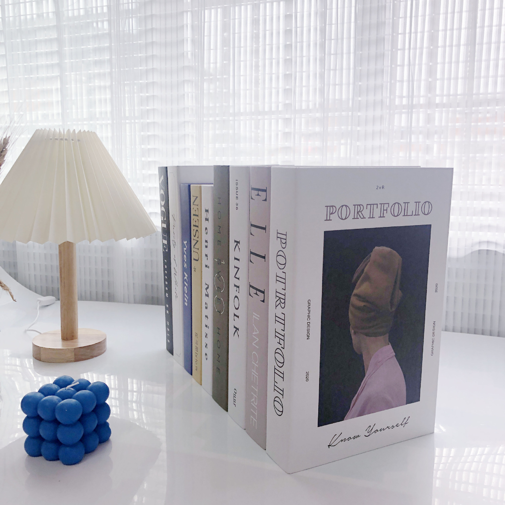 Libros falsos plegables estilo nórdico/INS, props de fotografía, decoración suave, muestra de fábrica