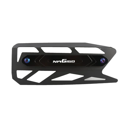 Motorcycle exhaust pipe, Exhaust Pipe Metal Alloy Outer - nwg150-exhaust-hood-decorative-strip-black