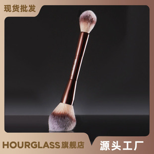 Hg Double-Headed Makeup Brush Loose Powder Brush Flame Blush Brush Official Authentic Hourglass Makeup Brush Spot Wholesale