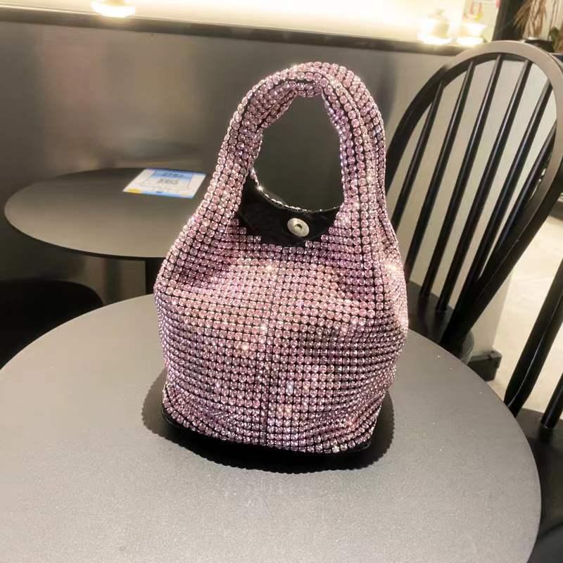 Daily Occasion Rhinestone Material Women's Backpack Backpack Women's Small Autumn Rhinestone Vintage Style Handbag