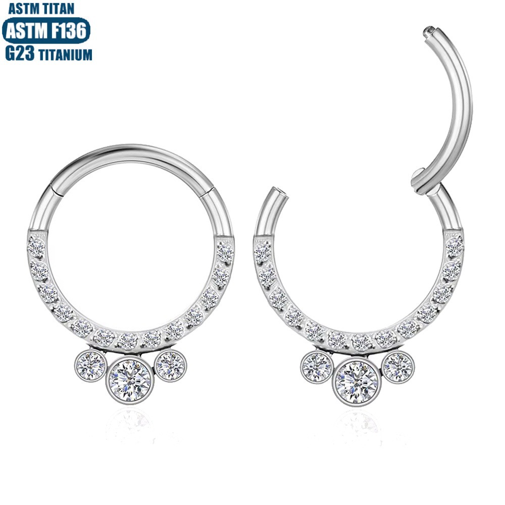 Pointed labret stud close-up product detail