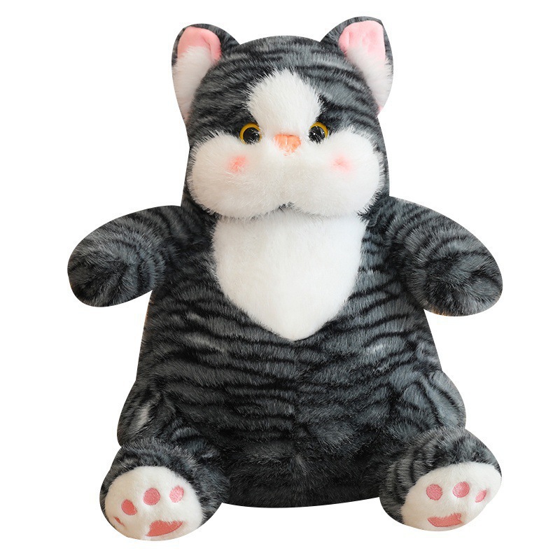 Nuevo lindo Bobo gatito muñeca denim muñeca de peluche sentada gato chica dormir almohada cumpleaños