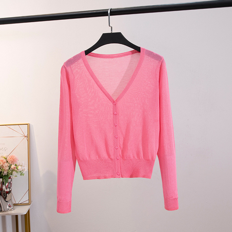 2025 New Style with Skirt, Long-Sleeved Shawl, Short Ice Silk Jacket, Knitwear, V-Neck Cardigan, Summer Air-Conditioned Shirt 2025 New Style with Skirt, Long-Sleeved Shawl, Short Ice Silk Jacket, Knitwear, V-Neck Cardigan, Summer Air-Conditioned Shirt