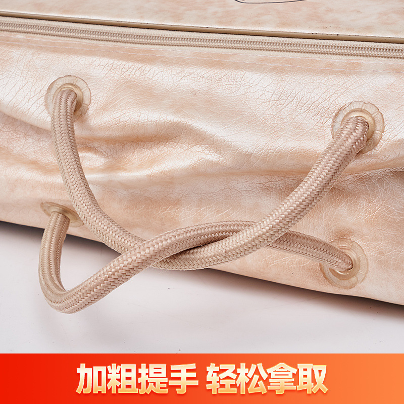 pvc皮革钢丝手提袋拉链包装袋婚庆被子收纳袋皮革钢丝包装袋厂家|undefined