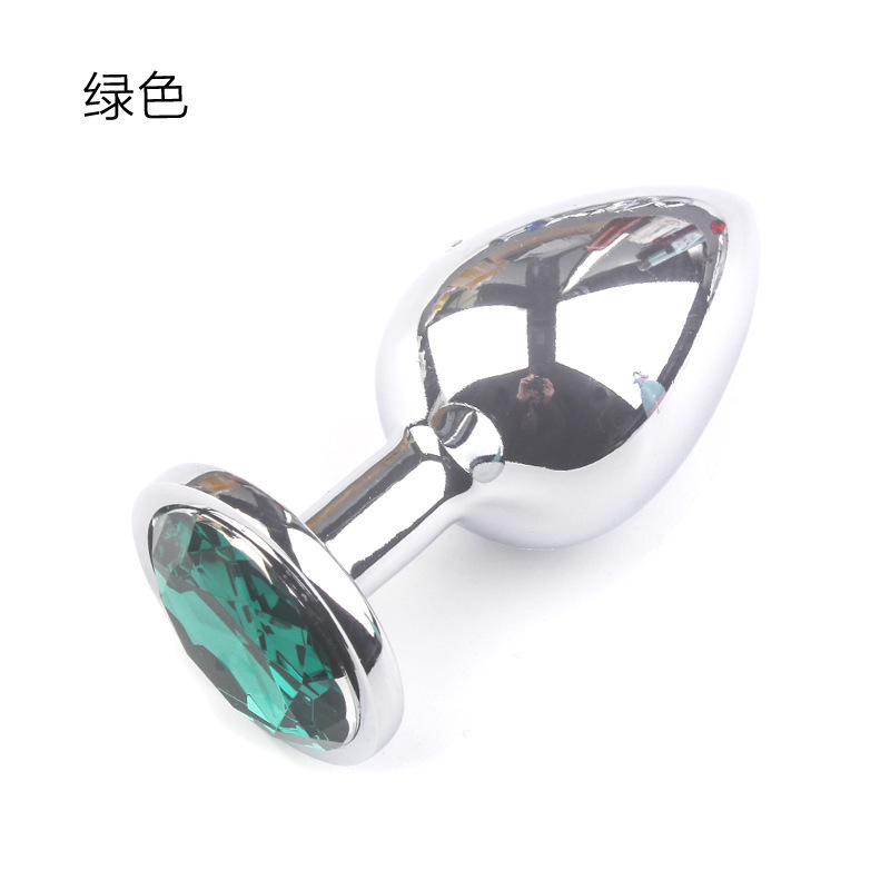 Gran metal anal plug nuevo acero inoxidable sexy back corte perno fábrica precio al por mayor de plata