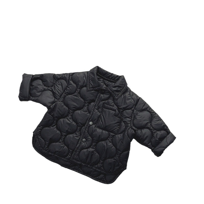 Camisa de algodón para niños de estilo coreano 2024 Invierno nuevos niños Camisa de algodón cálido bebé niñas estilo coreano tejido ropa para niños