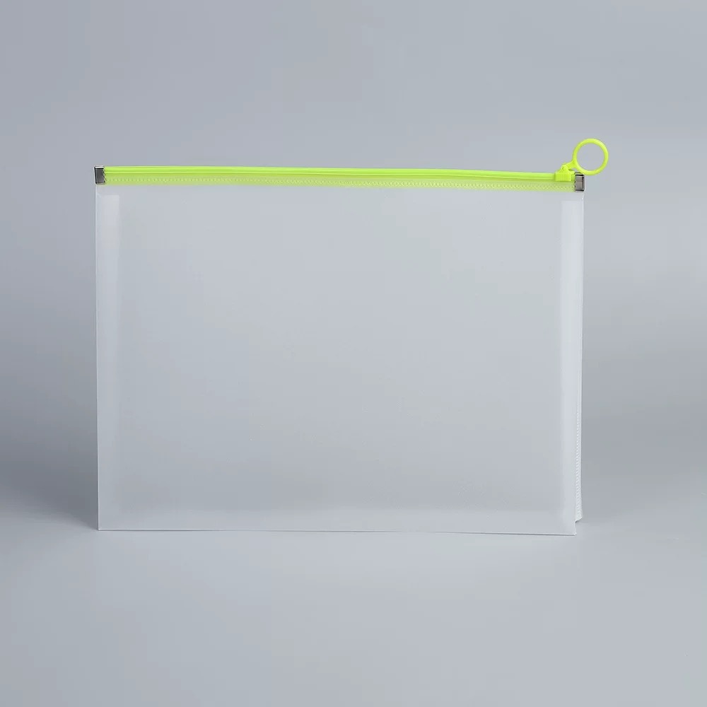 A4 papelería bolsa de almacenamiento plástico PP transparente bolsa de archivos impermeable papel de examen de estudiante de clasificación de anillo bolsa de cremallera image 16