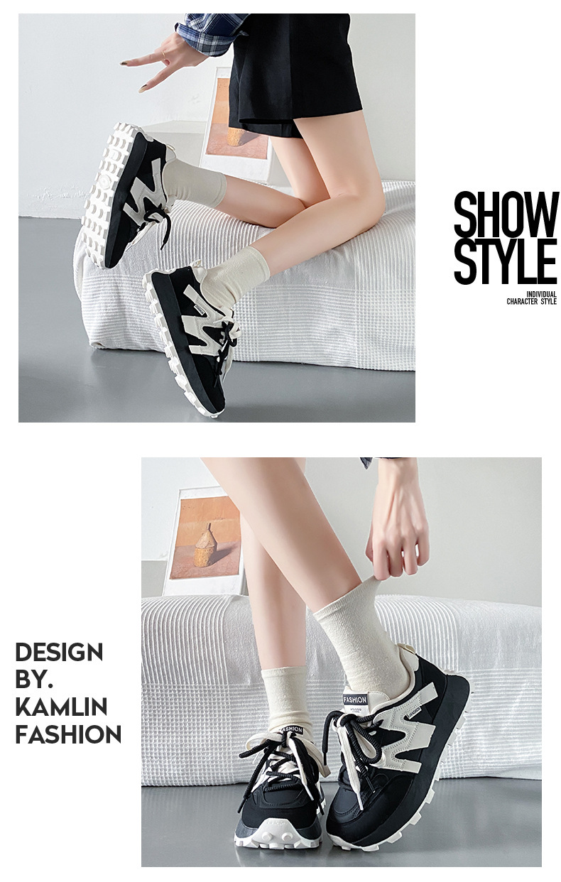 Instagram coréen nouveau Forrest Gump chaussures pour femmes 2024 printemps et automne étudiant sport chaussures de course décontracté semelle épaisse augmentation de la hauteur_voghion.com