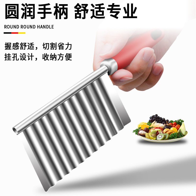 Dientes de lobo en stock cuchillos de corte de ondas de patatas de fantasía gran cantidad de cuchillos de cocina regalos multifunción automática para el hogar